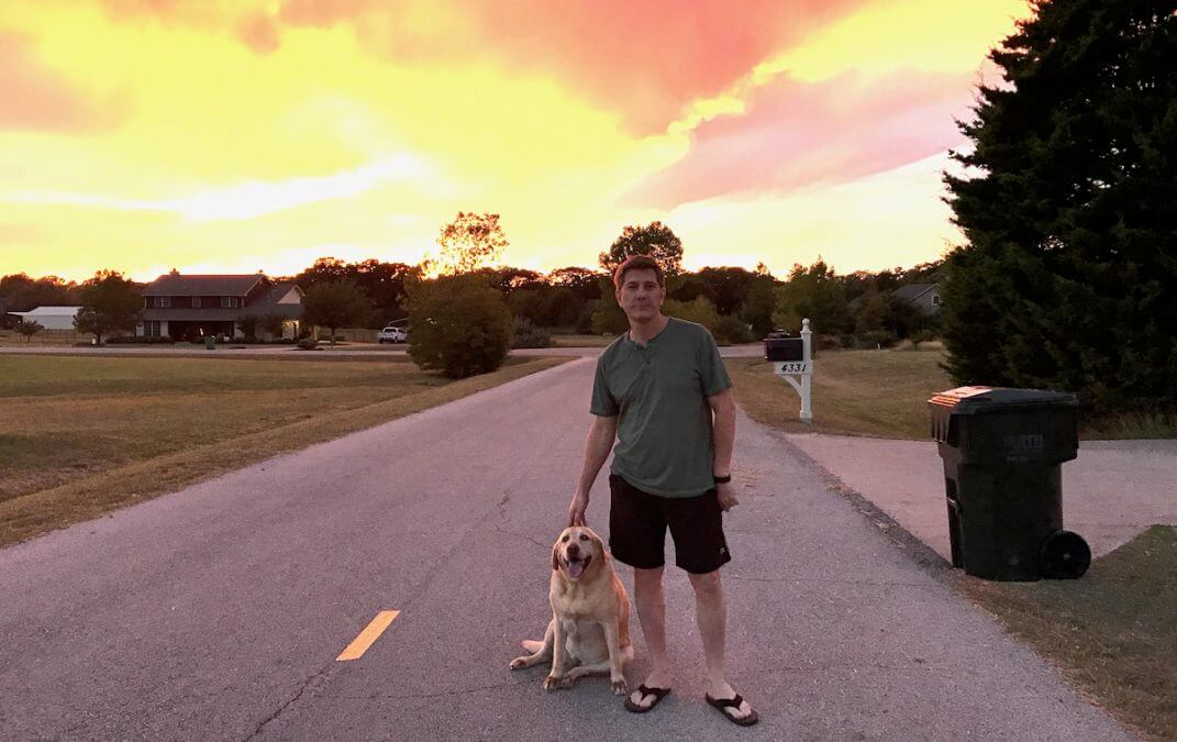 Carlie and me under a sky that proclaims God's greatness