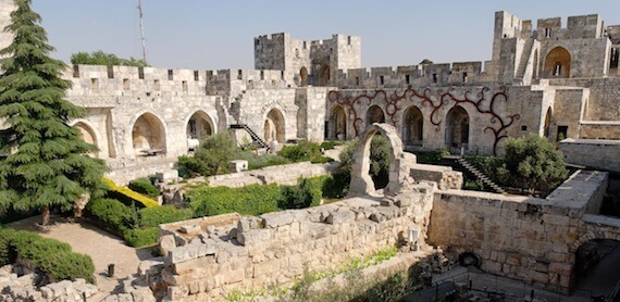 Citadel of David courtyard, Hasmonean period First Wall