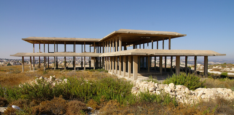 The empty halls of King Hussein's Palace atop ancient Gibeah