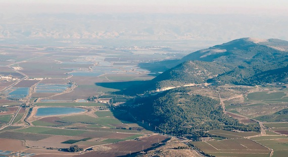 Mount Gilboa and the Harod Valley looking east toward Beth-shean