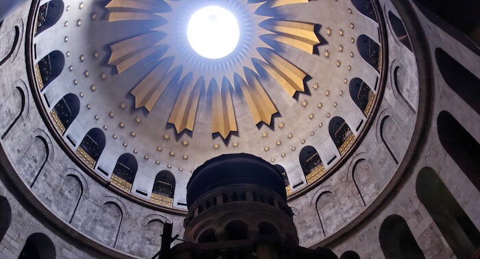 The Holy Sepulcher's dome covers Christ's tomb