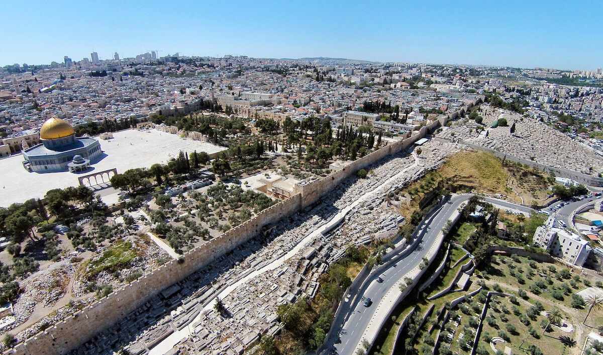 Jerusalem looking north to Solomon's 12 districts