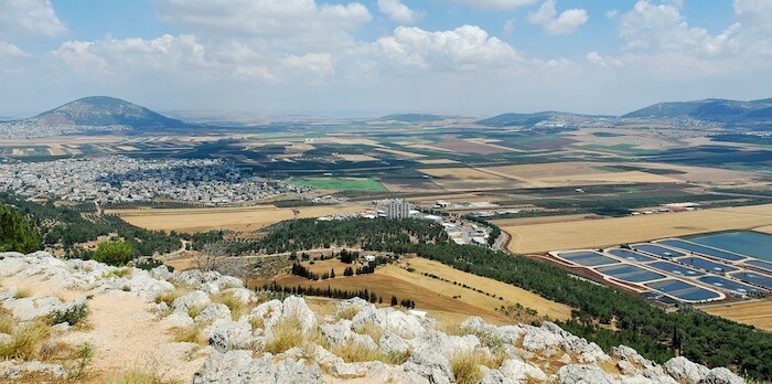 Jezreel Valley and Mount Tabor from Nazareth ridge