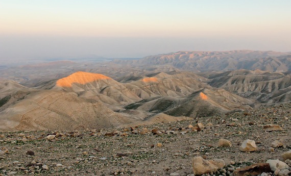 Judean Wilderness at sunset.