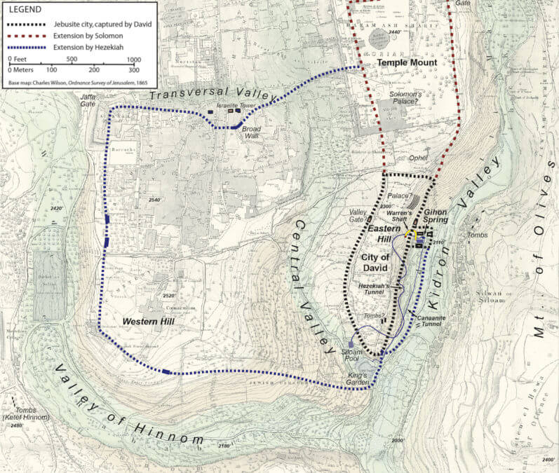 Map of Old Testament Jerusalem