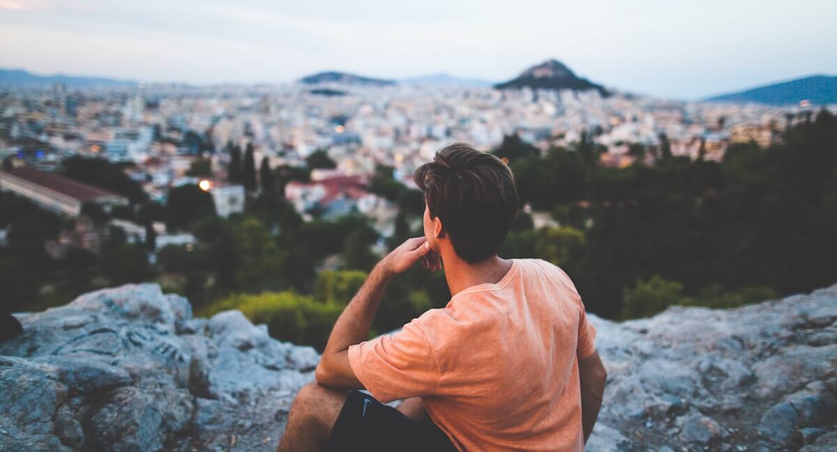 Overlooking Athens from Mars Hill