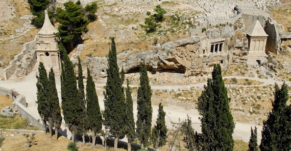 Pillar of Absalom and Tomb of Zechariah in Kidron Valley