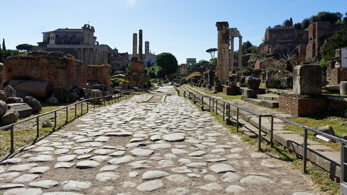 Road next to Basilica Julia