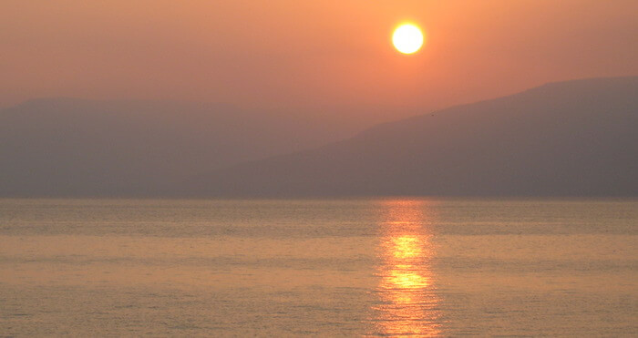 Sunrise on the Sea of Galilee