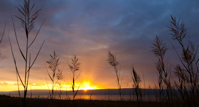 Sunset over Sea of Galilee